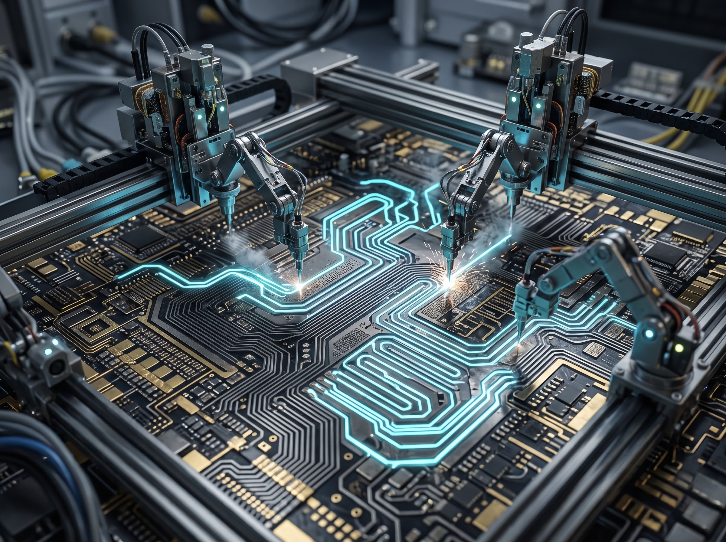 Automated placement and routing on a chip canvas