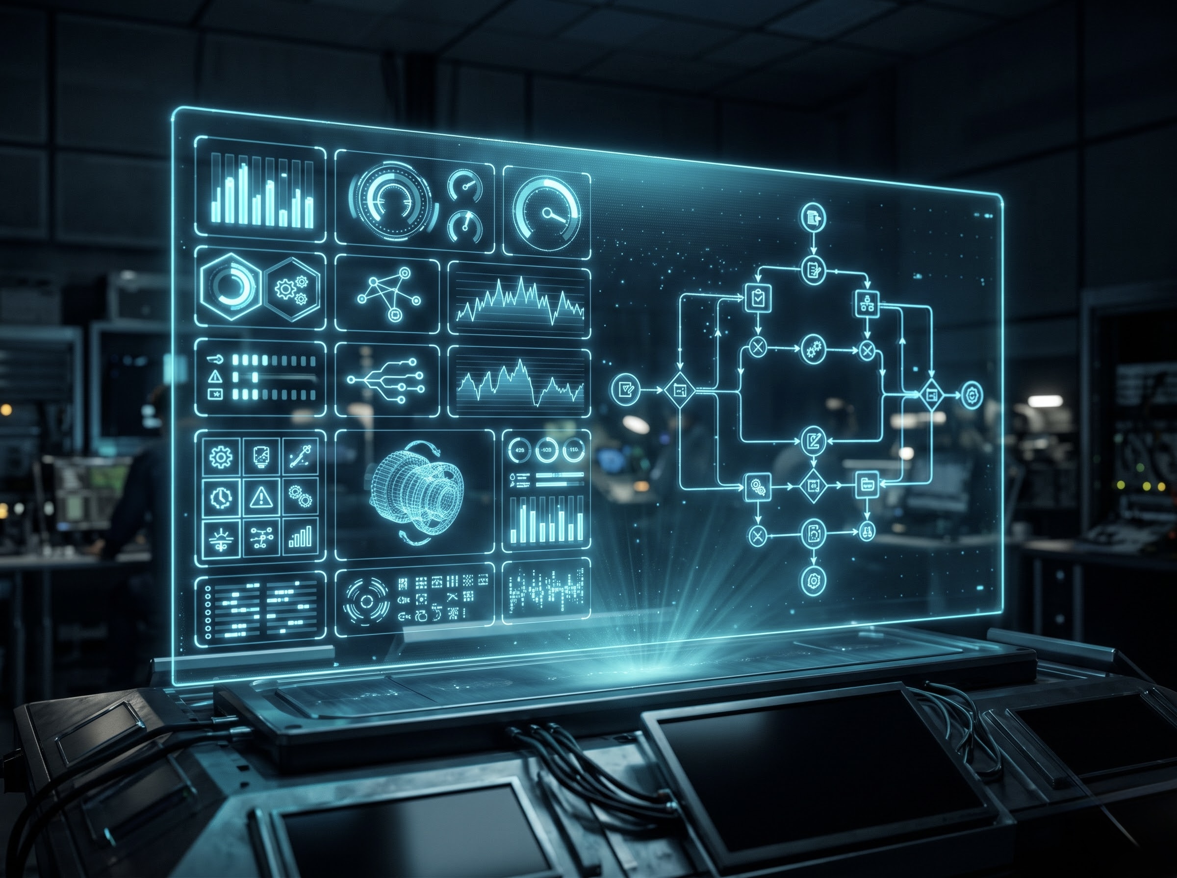 Engineering productivity dashboard with workflow metrics