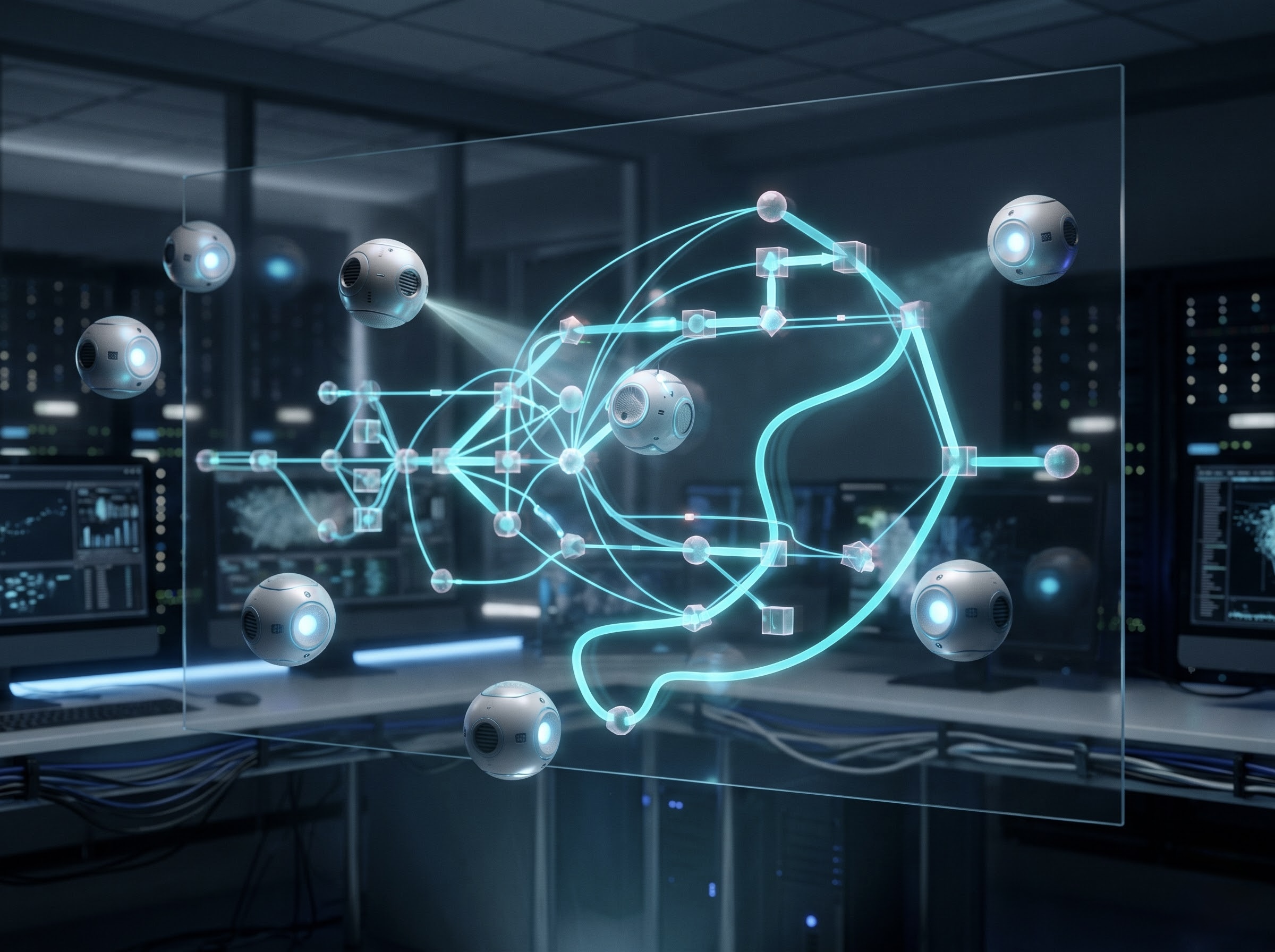 Multi-agent orbs planning across a task graph